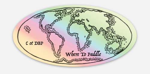 Where To Paddle Stickers - Holographic - New Larger Size!