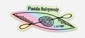 Paddle Religiously holographic stickers